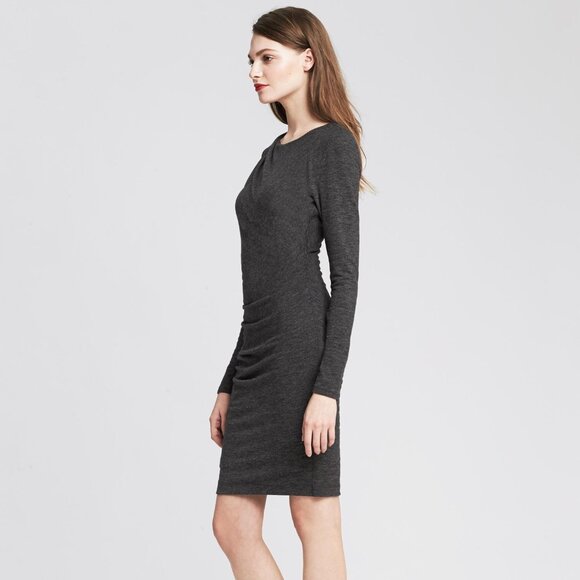 Banana Republic | Ruched Gray Bodycon Jersey Dress Small - Picture 3 of 8